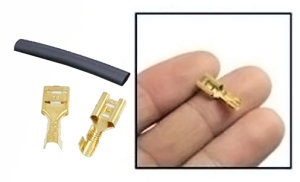 Female spade connector with Heat shrink tube